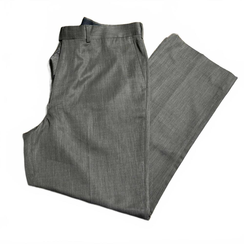 Geoffrey Beene Straight Leg Flat Front Brown Dress Pants Mens Size 38X30 EUC